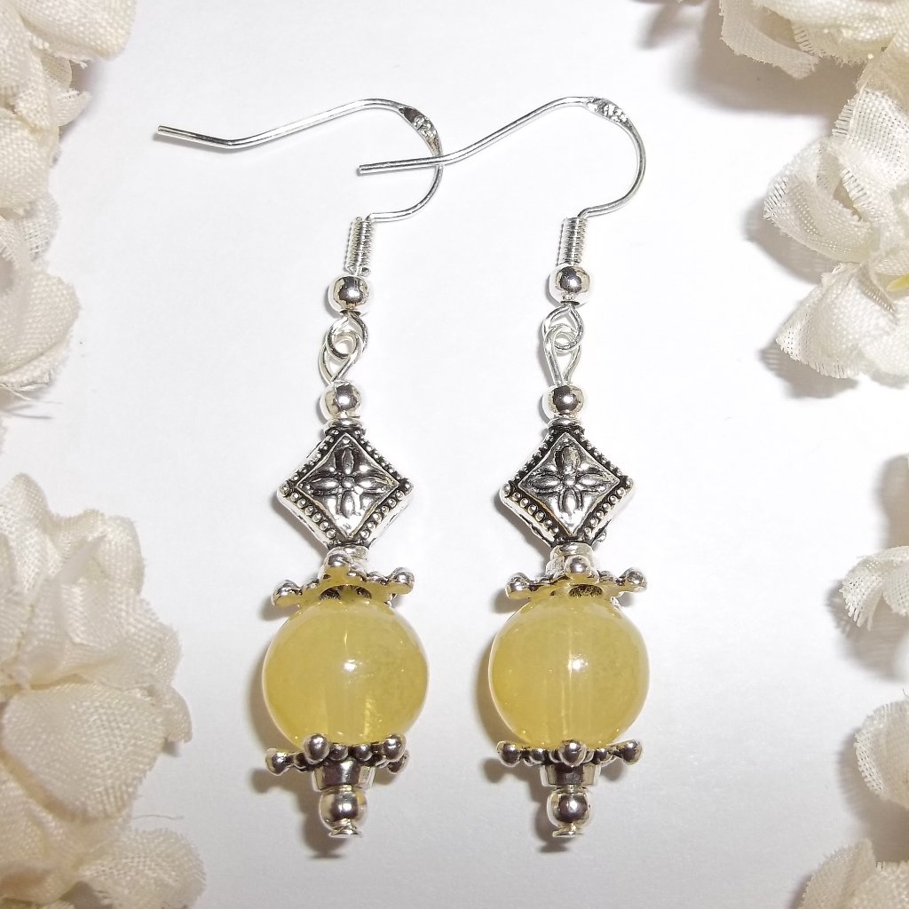 Yellow Dangle Earrings Handmade Jewelry Nwt 5233